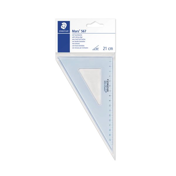 Staedtler Mars 567 21-60 Set Square 20 cm 60/30 Degree - Blue