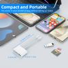 SD Card Reader for iPhone,3-in-2 Lightning+USB C Memory Card Reader with SD/TF Slot+USB Port,Micro SDXC,Micro SDHC,SDXC,SDHC,SD,USB Disk Card Reader USB OTG Adapter for iPhone 16/iPad/MacBook/Samsung