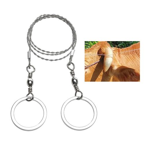 Zaagot Livestocks Horn Maintenance Wire Saw Simple Practical Tool for Easily Cattle and Sheep Horn Care Farm Environment Stainless Steel
