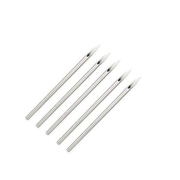 5PCS Ear Piercing Needles-Body/Nose/Navel/Nipple Perforating Needls Piercing Tool with Independance Package (18G)