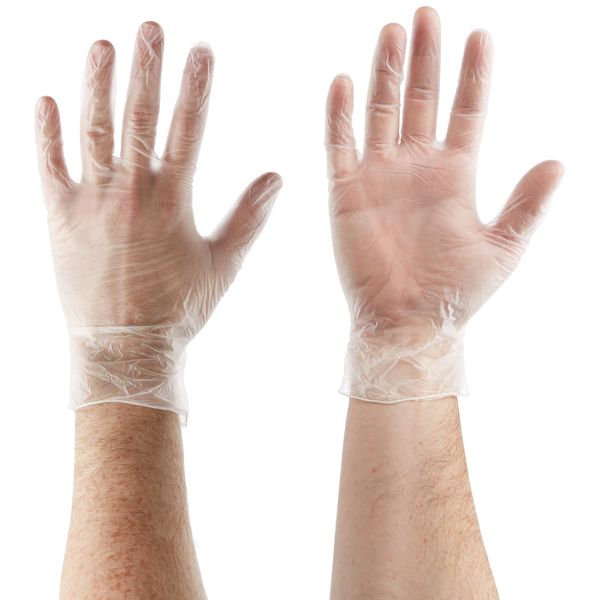 SafeTouch 50000010 Powder Free Clear Vinyl Gloves, Size S (Pack of 100 Units)