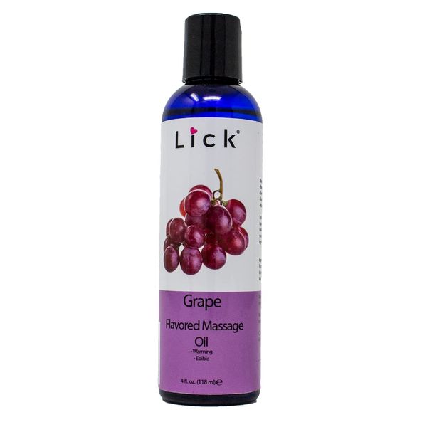 Grape Flavored Massage Oil for Massage Therapy - Relaxing Muscle Massage Men and Women with Natural Vitamin e Oil with Aromatherapy Oils for Skin use - Essential moisturizing Body Oils 4 oz