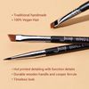Jessup Eyeliner Brush Set, 3pcs B0CTDKRGCJ Precision Eyeliner Brushes Fine Point Angled Thin Gel Liquid Flat Winged Eye Liner Brush, Black T346