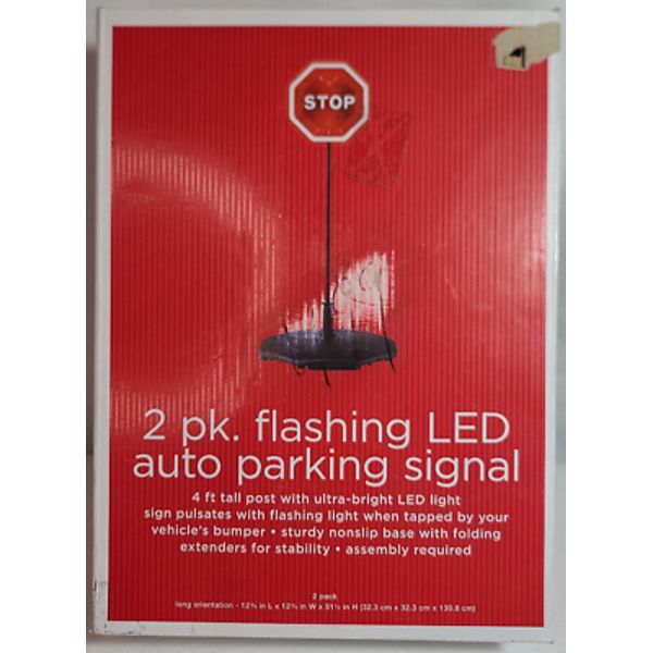 2 pk. flashing LED auto parking signal, lights pulsate when tapped OPEN BOX