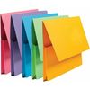 1 x A4 Half-Depth Flap Document Wallet 5 Assorted Colours (Pack of 10)