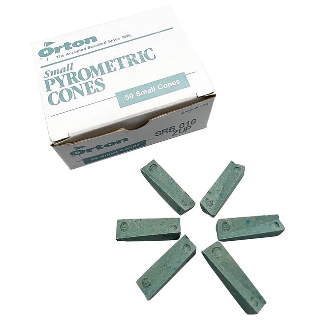 Orton Low FIRE Pyrometric Cones for Accurate Firings in Industrial, Pottery and Hobby Kilns - Cone 016 (Pkg/50)