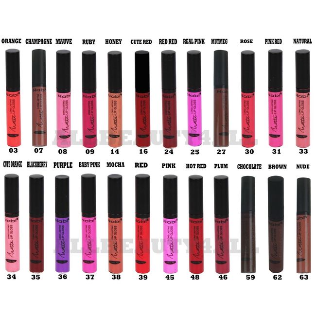 [PICK 6] NABI MATTE LIP GLOSSS,LIP STICK - LONG LASTING RICH COLOR PIGMENT