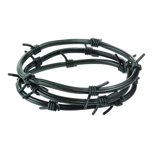 Pack Of 3 Barbed Wire Gummy Bracelets (Black)