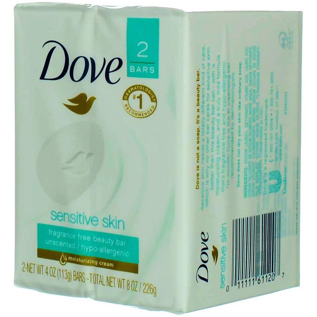  Dove Sensitive Skin Beauty Bar Unscented - 4oz(Pack of 8) :  Bath Soaps : Beauty & Personal Care