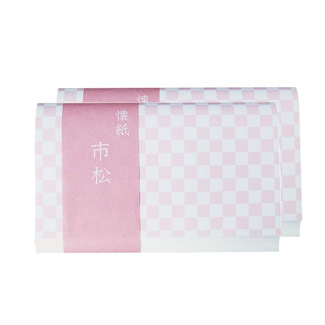 Kokorokaishihompo Kokorokaishihompo Kaishi Checkered Pink Women's 293-7-117, Pack of 2