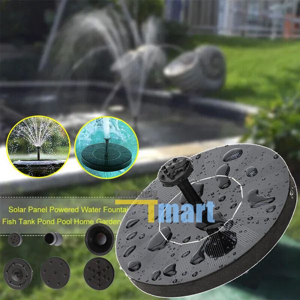 Solar Power Bird Bath Fountain Pump Upgrade 1.4W Solar Fountain With 6 Nozzles