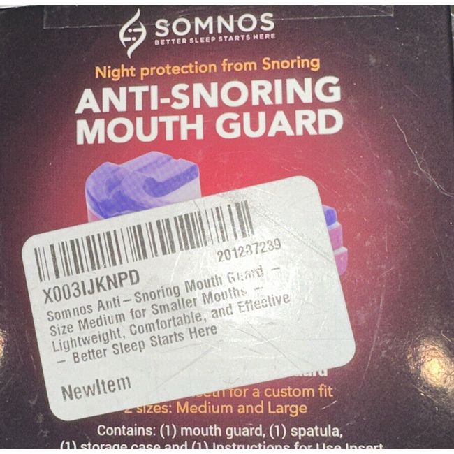 Somnos Anti-Snoring Mouthguard - Adjustable Sleep Mouth Guard - Medium