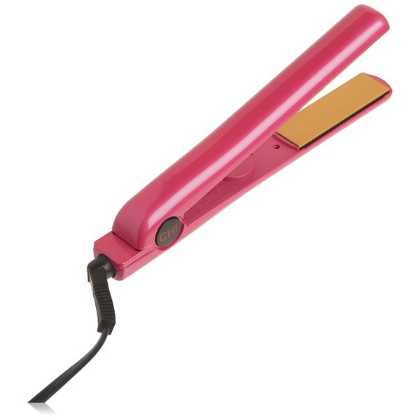 CHI Tourmaline Ceramic Hair Straightening Flat Iron | 1" Plates | Pure Pink | Professional Salon Model Hair Straightener