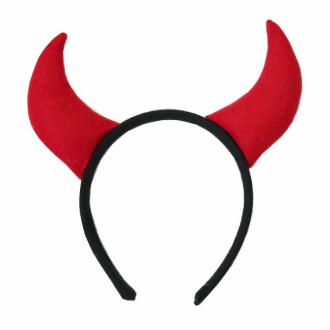 SONGQEE Devil Horns Headband Red, Halloween Headband for Women Devil Horns Headband for Girls, Demon Horns Hair Bands for Halloween Accessories