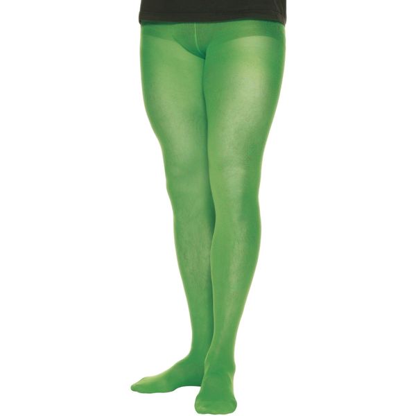 Smiffys Tights Green Mens, Green 70 Denier, Christmas Fancy Dress Accessory, Christmas Dress Up Accessories