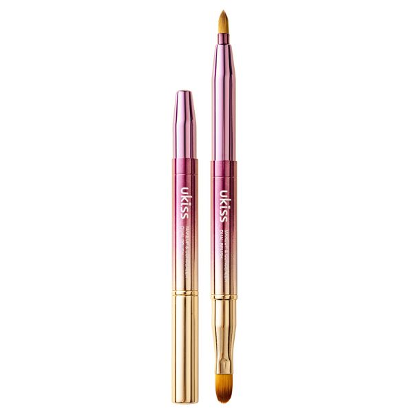 ukiss Lip Brush, Portable, Makeup Brush, Concealer Brush, Easy to Carry, Telescopic, With Cap, Limited Color, Autumn Cherry Blossom Memories (Pink, Grade)