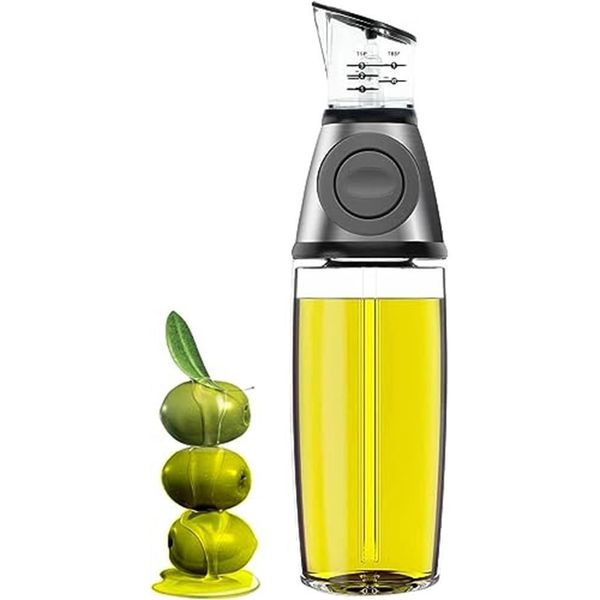 Nemufy Olive Oil Dispenser Bottle for Kitchen with Measurement Scale Cooking