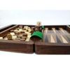 RoyalChessMall-6 "Wooden Travel Backgammon Set Includes Game Components and Foldable Board