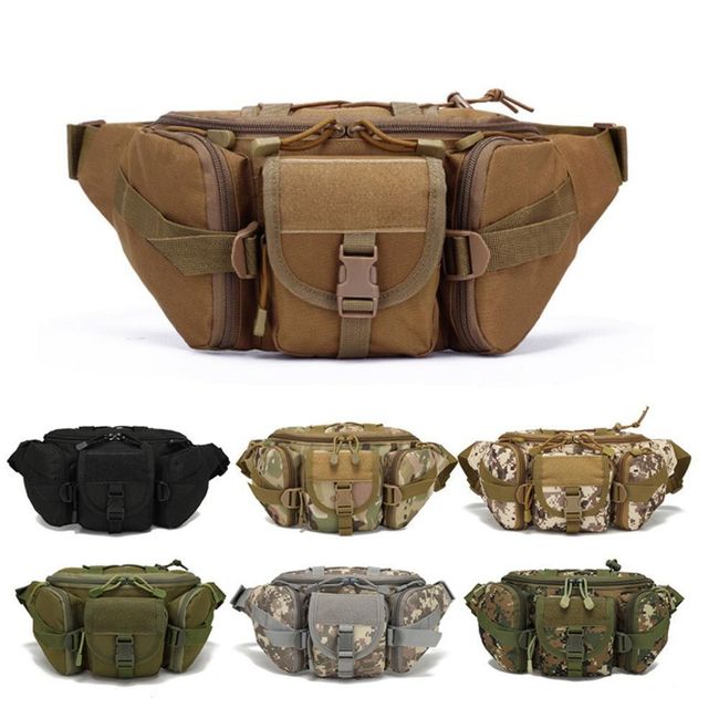  Tactical Waist Pack Military Waist Bag Fanny Pack Hip Bum Bag  with Adjustable Strap for Camping Hiking Hunting (Army Green) : Sports &  Outdoors