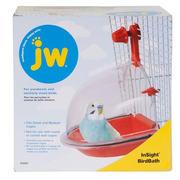 JW Pet Insight Bird Bath Bird Accessory, Multicolor Medium