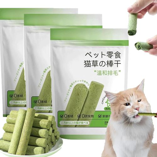 NGPCLYINYI New Cat Grass Teething Stick,18PCS Cat Grass Chew Sticks,Cat Teeth Cleaning, Cat Grass Sticks, Cat Grass Chew Sticks Molar Rod for Cat Indoor,for Hairball Removal, green-2