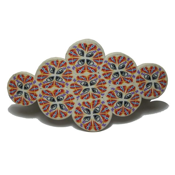 Psychedelic Floral Hair Barrette 22001