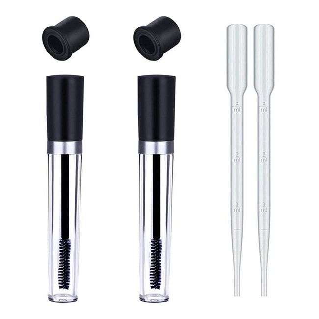 Leere Mascara Flasche,Leer Wimpern Tube,Leerer Mascara-Behälter,Wimpern-Tuben,Ideal für Rizinusöl,Wimpern-Flaschenbehälter mit Pipetten-8ml