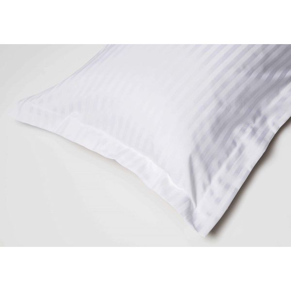 Belledorm Hotel Suite Satin Stripe - Oxford Pillowcase - 540 Thread Count (White)