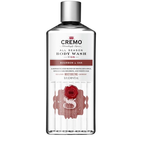 CREMO - All Season Body Wash Für Männer |Feuchtigkeitsspendendes Duschgel Bourbon & Eiche | 473ml