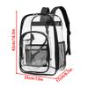 Clear School Backpack, Large PVC See Through Bookbag Transparent Casual Rucksack