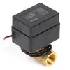 Motorized Ball Valve, 9-36V AC/DC, 2 Wire Auto Return Setup, Normally Open, 2 Indicator Lights (Brass, 1/2)