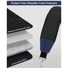 BIG TEETH Golf Bag Strap Single Padded Shoulder Strap Adjustable Thick Pad Straps Universal Replacement Quick Release (Black and blue with 2 clips)