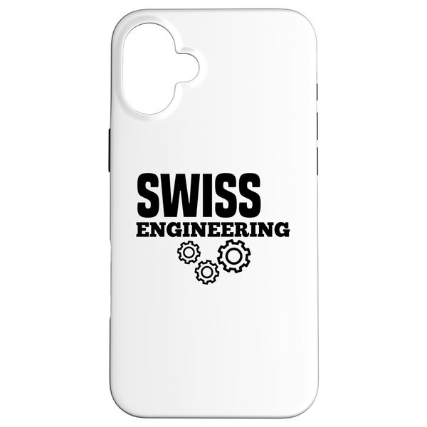 Swiss Engineering - Funny Switzerland Case for iPhone 16 Plus
