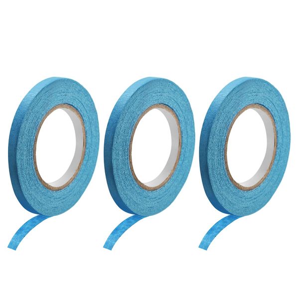 DMiotech 3pcs 7mm x 20M Masking Tape Painters Tape Roll for Crafts Labeling DIY Decoration Light Blue