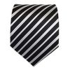 TigerTie Designer tie necktie in black silver gray striped