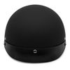 VCAN Cruiser Solid Flat Black Half Face Motorcycle Helmet (Star Flag, Medium)