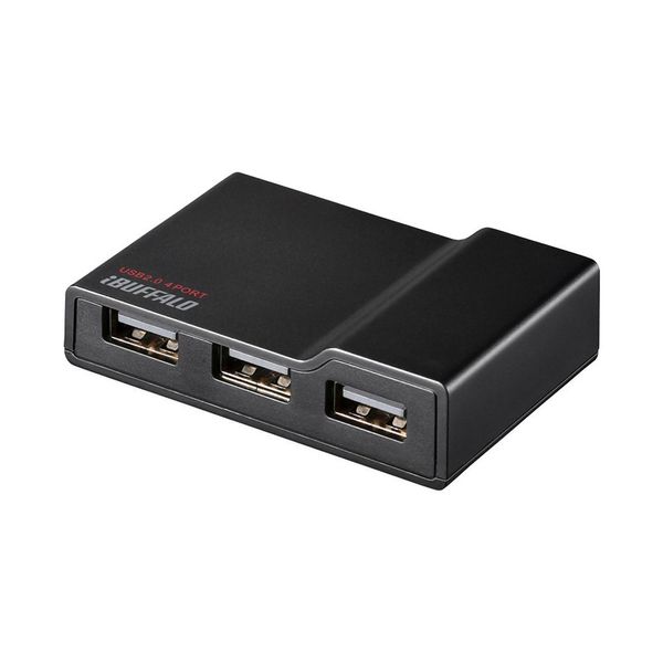 BUFFALO BSH4A11BK PC/TV Compatible 4-Port Self Powered Hub Black