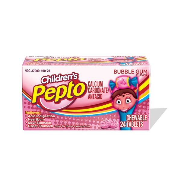 Pepto-Bismol Children's Pepto Bubble Gum - 24 Chewable Tablets