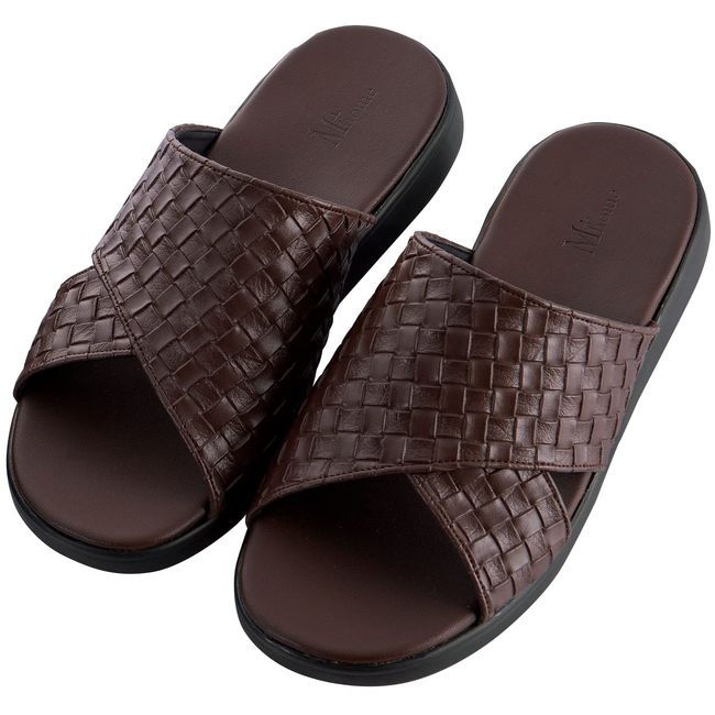 Senko M+home 27685 Croise Outdoor Shoes, Sandals, Men's, Size M, Approx. 10.0 - 10.2 inches (25.5 - 26 cm), Brown, Antibacterial, Made in Japan