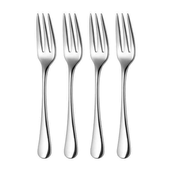 Robert Welch Radford Bright Cutlery Pastry Fork, Set of 4. Made from Stainless Steel. Dishwasher Safe.