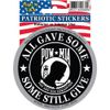 POW MIA Bring Em Home Or Send Us Back Sticker 3-1/4"