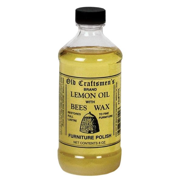 Old Craftsmen's Lemon Oil with Bees Wax Wood Furniture Polish 8oz