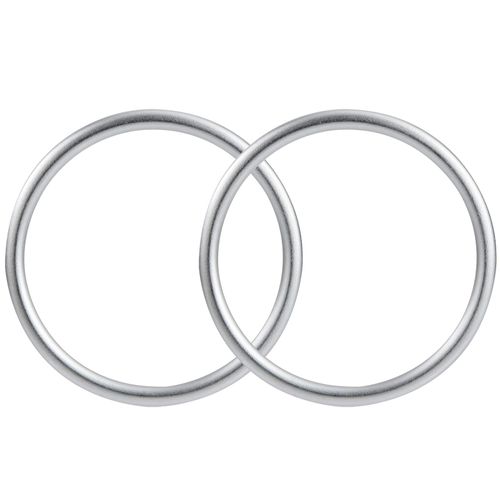 Baby Sling Rings Sling Rings Portable Aluminium Ring for Toddlers Newborn Children Sling Silver 2 Pieces