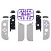 eXtremeRate Grip Classics SNES Style Joy con Handheld Controller Housing with Full Set Buttons, DIY Replacement Shell Case for Nintendo Switch Joycon & Switch OLED Joy con