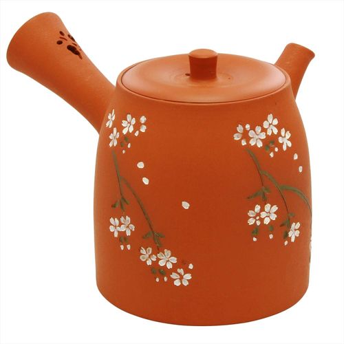 Tokoname Ware F85 Aomine Shududiritate Cherry Blossom Inka Teapot, 6.4 fl oz (190 ml), Brown
