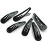 Just Basic Black Metal Hair Snap Clips, Set of 12