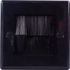 Single Gang Brush Wall - Plate Designed to Hide Cable Entry Points in The Wall (Black)