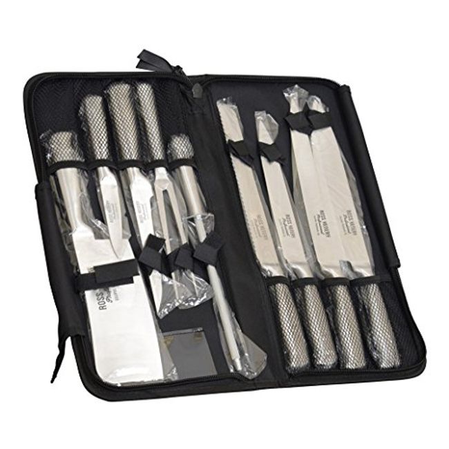 Professional Chef Knife Set With Carrying Case, 9 Pieces