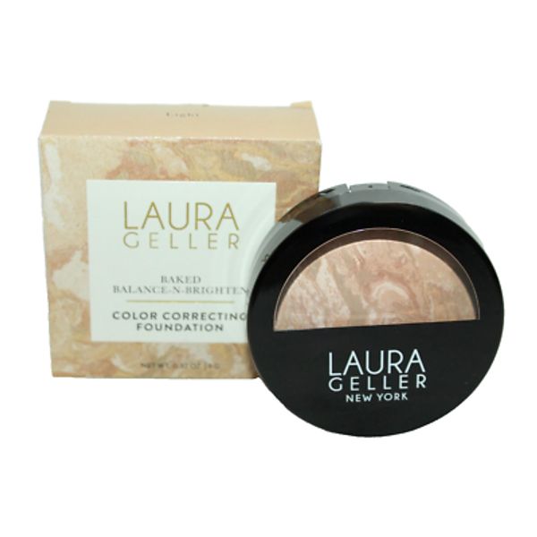 Laura Geller Baked Balance Brighten Color Correcting Foundation Light .32 oz NIB