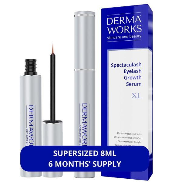 DERMAWORKS Lash Serum for Eyelash Growth - Eyelash Serum Growth - Eyelash Growth Serum - Eye Lash Serum Growth - Lash Growth Serum - Eyelash Enhancing Serum - Suero para Pestañas Crecimiento (XL)